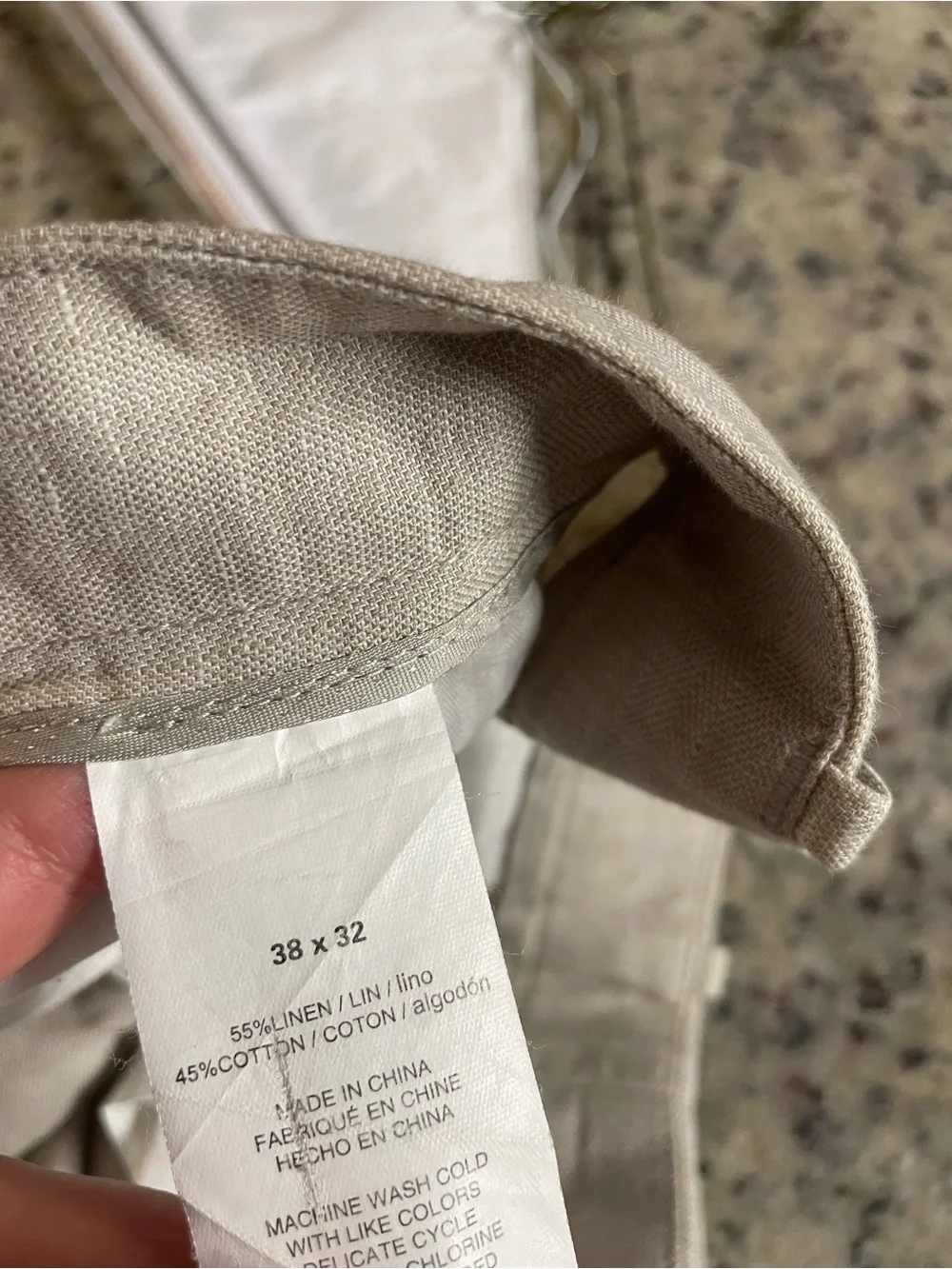 Perry Ellis linen Cotton blend pants dress bottoms men’s size 38 x 32 light